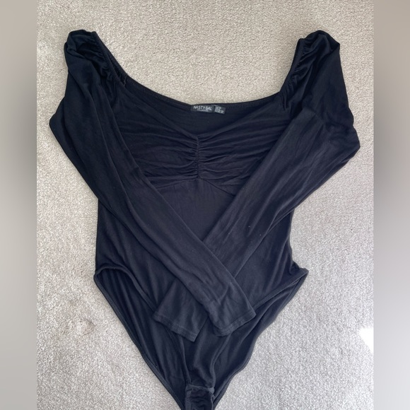 Bust A Move Ruched Long SleeveBodysuit - Picture 4 of 10